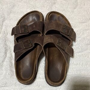 Birkenstock Men's Brown Leather Sandals